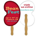 Digital Bean Fast Fan w/ Wooden Handle & 2 Side Imprint (1 Day)